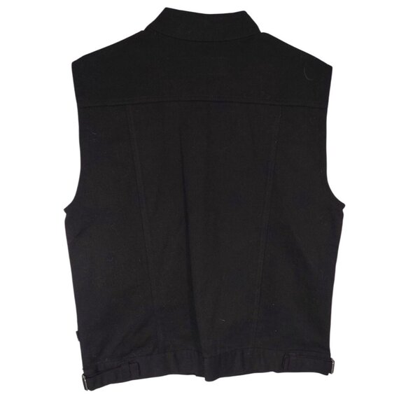 Royal Bones Tripp Gothic Black Vest Utility Grunge Rave Punk Emo Biker Mens L - Picture 6 of 7